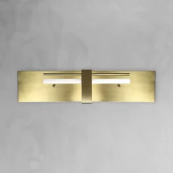 Wandlampe Messing H: 80 cm groß massiv in Bronze hell für S14d