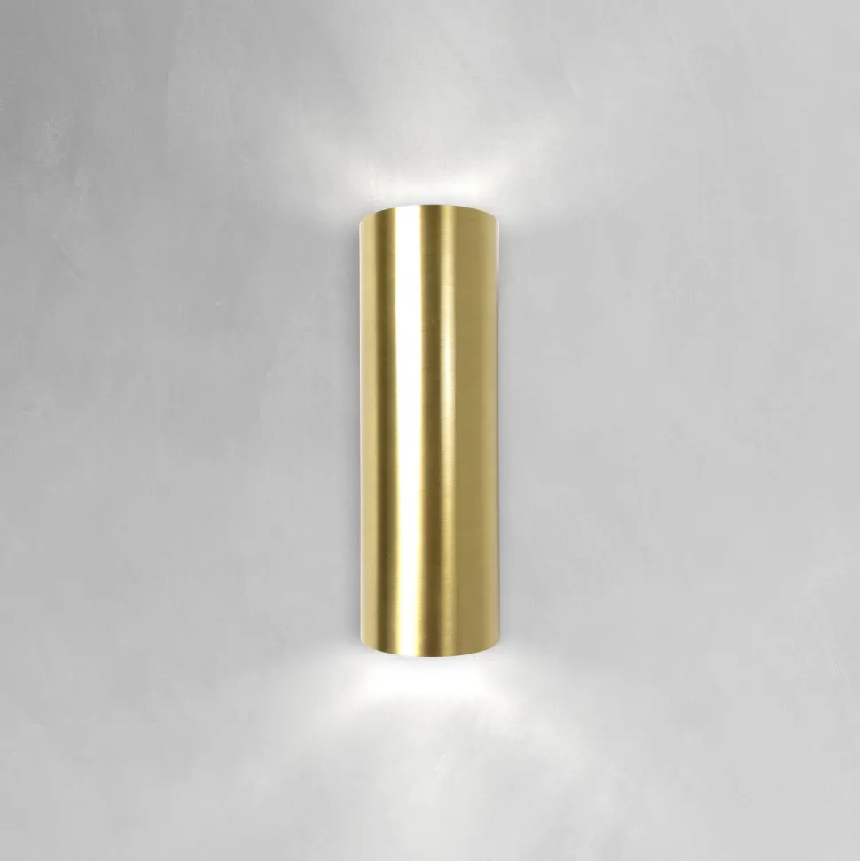 Wandlampe Messing H: 27 cm Up Down 2-flammig in Bronze