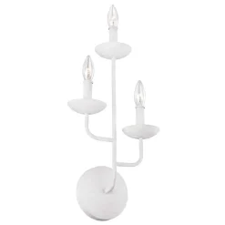 Wandlampe Metall 61 cm hoch Weiß E14 3-flammig EIRA