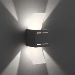 Wandlampe Metall Anthrazit indirekt G9 H:30 cm Modern