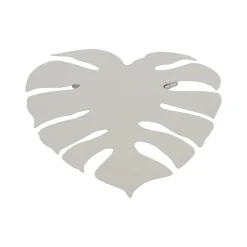 Wandlampe Metall Beige H: 40c m Monstera Blatt 3x G9