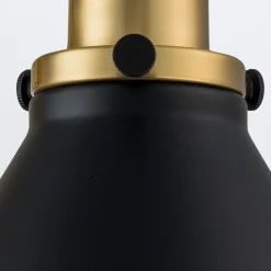 Wandlampe Metall E27 27,5 cm hoch Messing in antik Schwarz