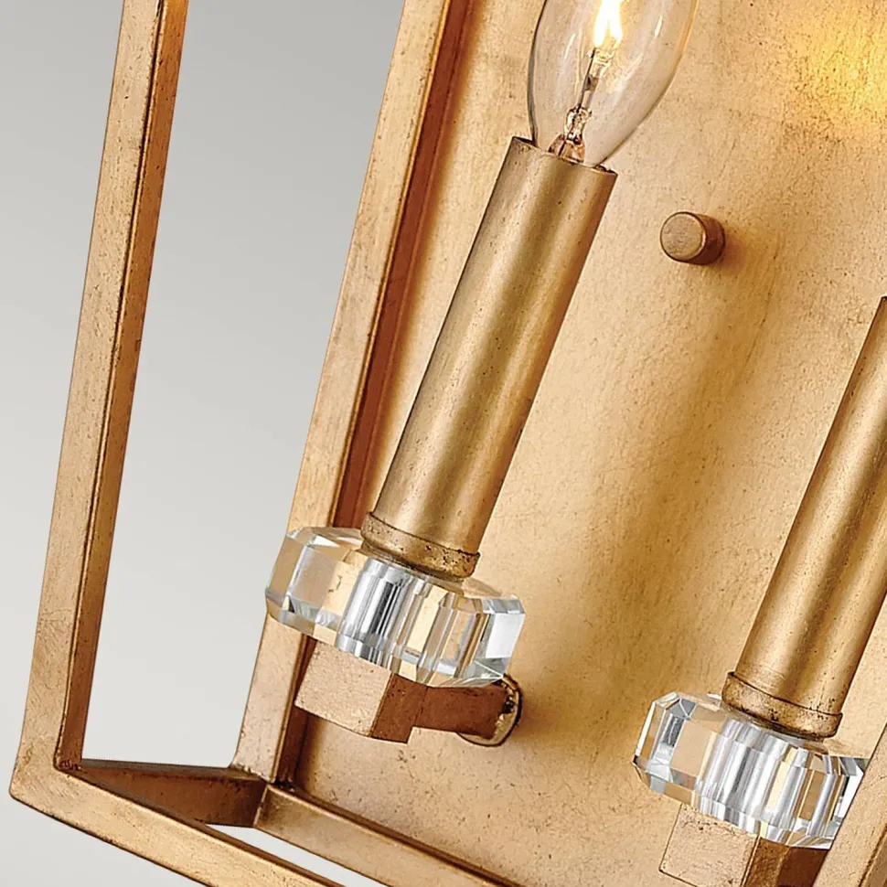 Wandlampe Metall E14 H: 43,1 cm in Messing Antik TARIN