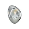 Wandlampe Metall Glas 27,5 cm hoch Chrom glänzend E14