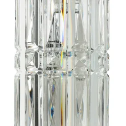 Wandlampe Metall Glas 25 cm hoch Chrom E14 länglich