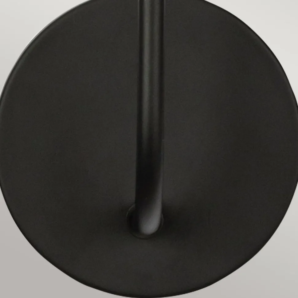 Wandlampe Metall Glas 29,2 cm hoch Schwarz E14 Modern