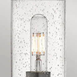 Wandlampe Metall Glas 26,2 cm hoch Schwarz E27 GRACIA