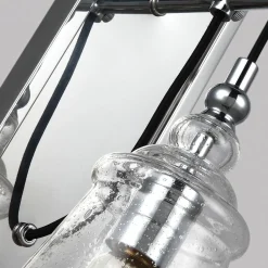 Wandlampe Metall Glas E27 44,1 cm hoch Chrom GREDA