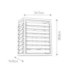 Wandlampe Metall Glas E27 28,8 cm hoch Gunmetal Grau