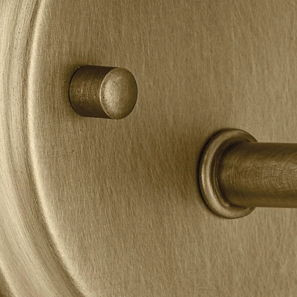 Wandlampe Metall Glas H: 23,5 cm in Messing E27 Vintage