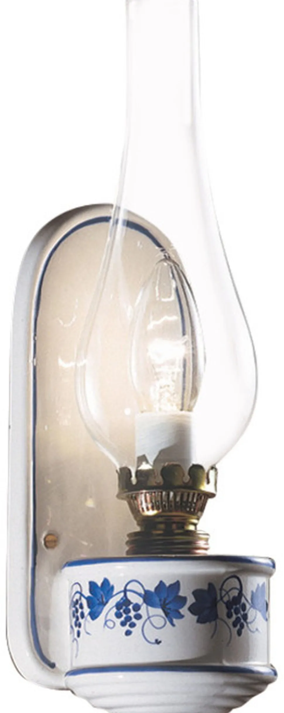 Wandlampe Metall Glas H: 33 cm E14 Vintage Design