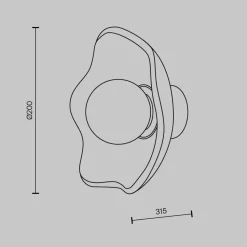 Wandlampe Metall Glas in Messing G9 Modern NILS