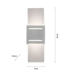 Wandlampe Metall in Aluminium indirekt G9 H:30 cm