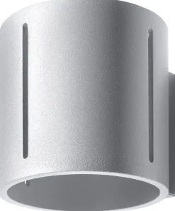 Wandlampe Metall klein H: 10 cm Up Down Grau G9 Flur