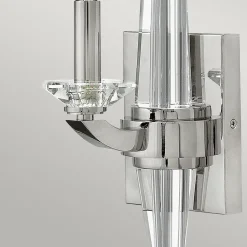 Wandlampe Metall Kristall 45 cm hoch E14 HARLOW