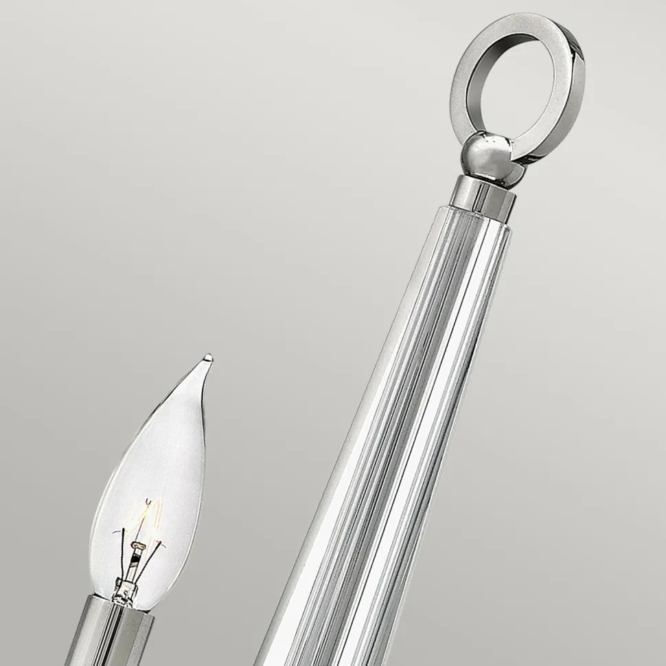 Wandlampe Metall Kristall 45 cm hoch E14 HARLOW