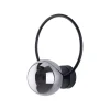 Wandlampe Metall Rauchglas G9 Schwarz Graphit Kugel Schirm