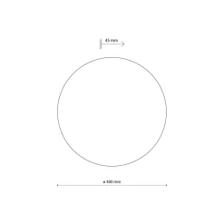 Wandlampe Metall rund Ø 40 cm Braun für 4x G9 indirekt