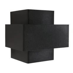 Wandlampe Metall Schwarz Gold H:13 cm inkl. G9 indirekt