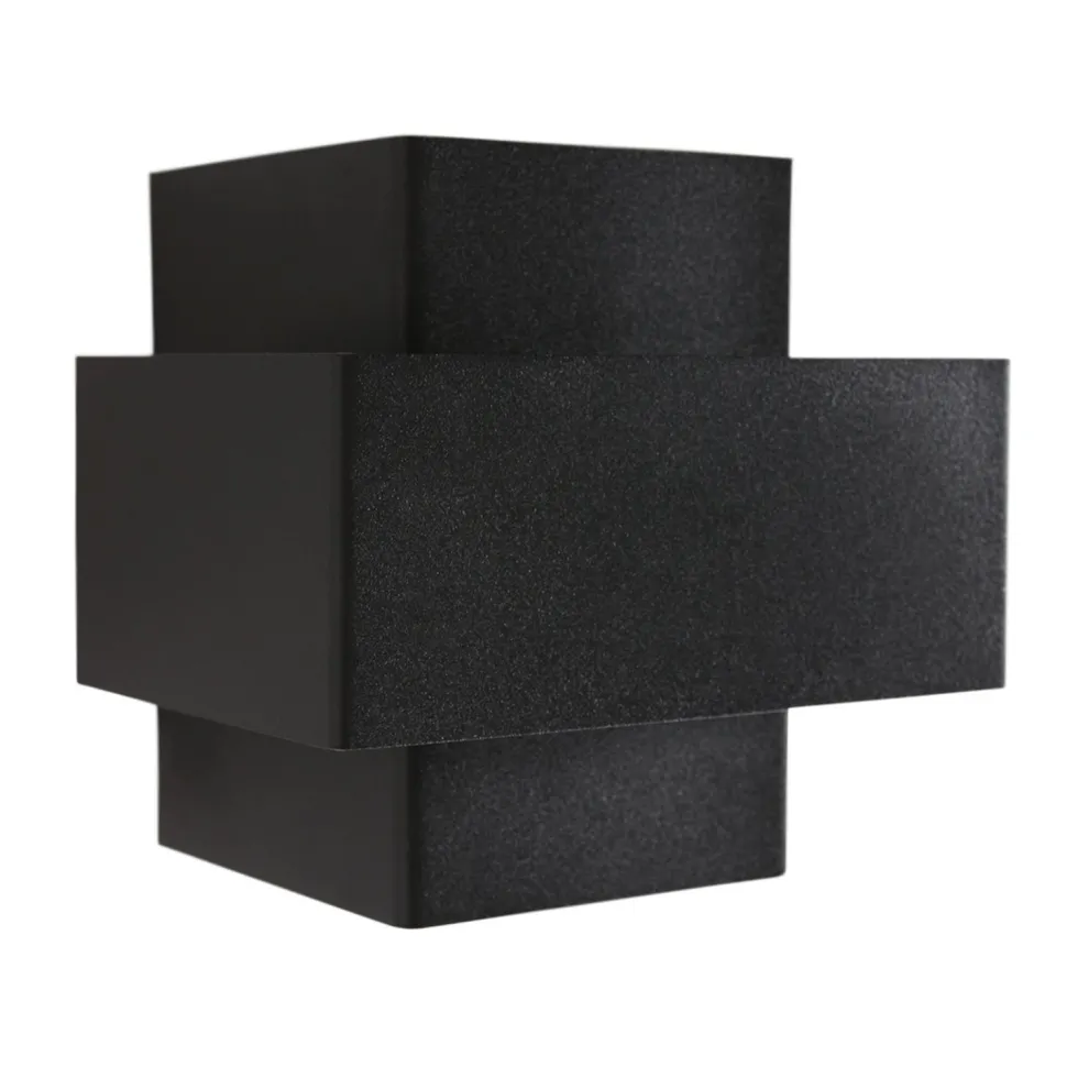 Wandlampe Metall Schwarz Gold H:13 cm inkl. G9 indirekt