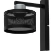 Wandlampe Metall Schwarz Silber H:25 cm E27 klein