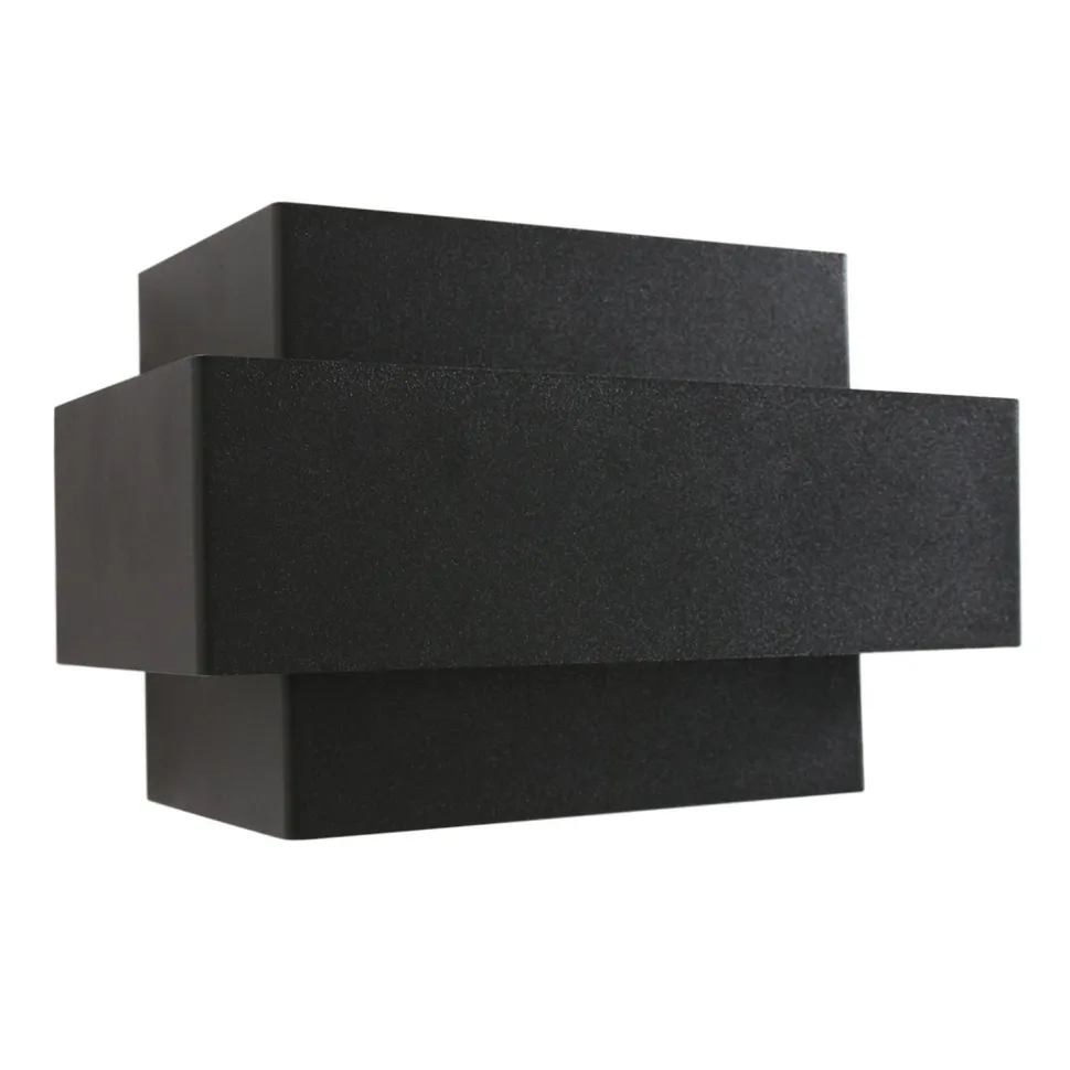 Wandlampe Metall Schwarz Gold B:20 cm inkl. G9 indirekt