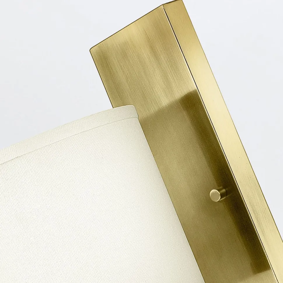 Wandlampe Metall Stoff E27 30,5 cm hoch Modern POLILLA