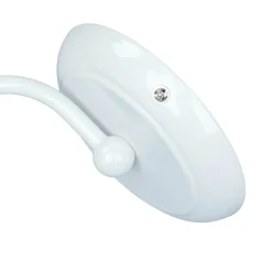 Wandlampe Metall Weiß Stoff Lampe Rustikal