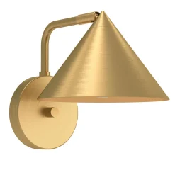 Wandlampe mit Schalter Dimmer 21,3 cm hoch E27 in Gold