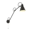 Wandlampe mit Schalter Gelenk verstellbar Grau Metall