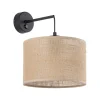 Wandlampe mit Schalter Jute E27 H: 30 cm Boho RIANNE