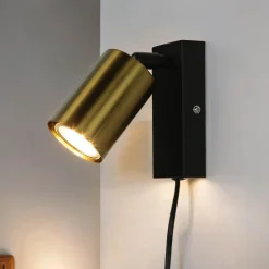 Wandlampe mit Schalter Kabel GU10 verstellbar