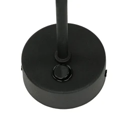 Wandlampe mit Schalter Schwarz Stoffschirm MAJA