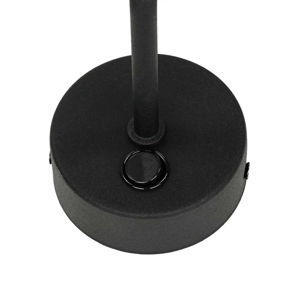 Wandlampe mit Schalter Schwarz Stoffschirm MAJA