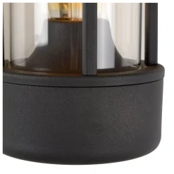 Wandlampe mit Sensor Aluminium Glas Anthrazit IP44 E27