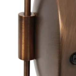 Wandlampe mit Stecker dimmbar Glas Metall inkl. G9