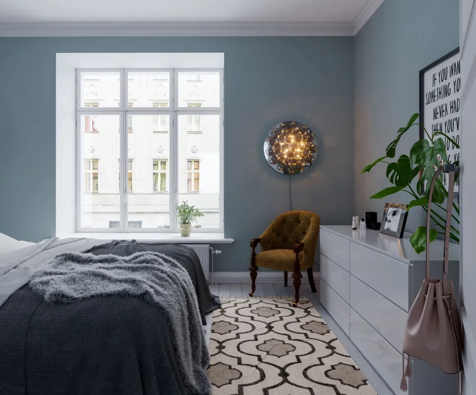 Wandlampe mit Stecker Schalter Rauchglas rund Ø 60 cm groß