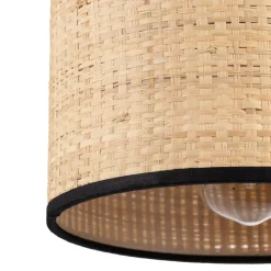 Wandlampe Modern Boho Korbschirm Metall E27 wohnlich