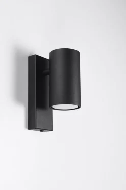 Wandlampe Modern klein Schwarz Metall GU10 Downlight