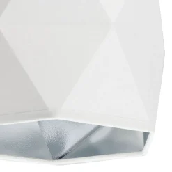 Wandlampe Modern Weiß Silber Stoff Metall blendarm