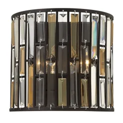 Wandlampe PRISM B:31cm in Bronze Jugendstil Lampe