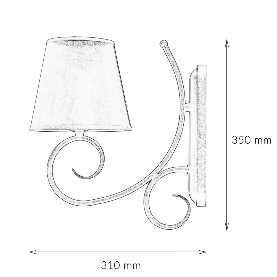 Wandlampe Romantisch Anthrazit Landhaus gemütlich