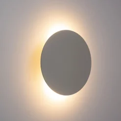 Wandlampe rund Ø 30 cm klein 3x G9 indirektes Licht Beige