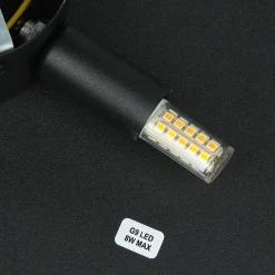 Wandlampe rund Ø 40 cm Metall Schwarz indirektes Licht