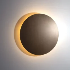 Wandlampe rund Braun Ø 30 cm klein 3x G9 indirektes Licht