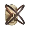 Wandlampe Rustikal B: 23 cm klein Metall in Bronze Braun