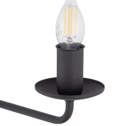 Wandlampe Rustikal Metall Schwarz für E27 dekorativ