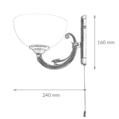 Wandlampe Savoy Weiß