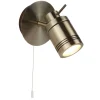 Wandlampe Schalter in Messing Antik IP44 GU10 Ø 10 cm Bad