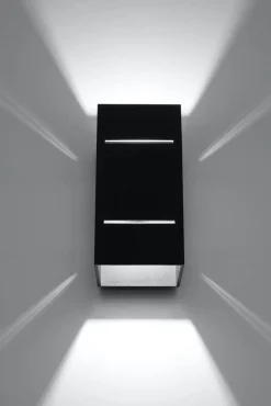 Wandlampe Schwarz Aluminium eckig G9 Up Down Modern